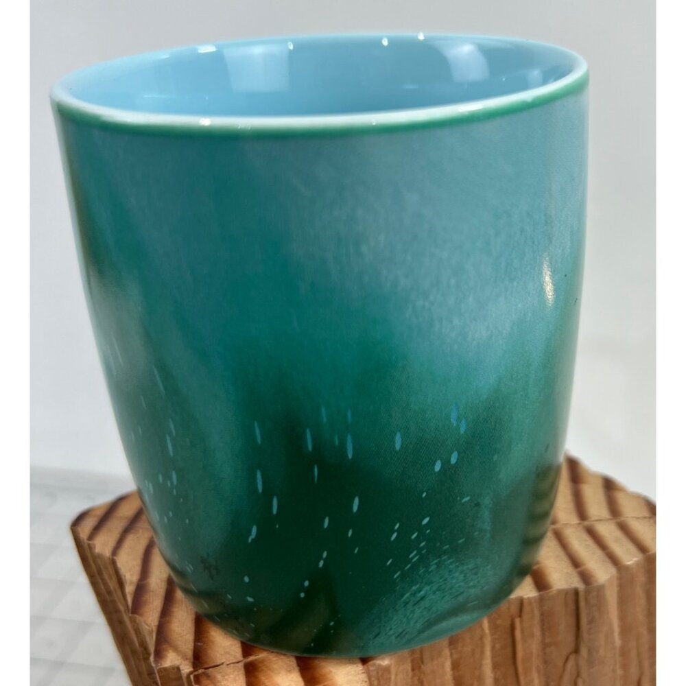 Starbucks Christmas 2024 Green Marbled Coffee Mug 11 Oz Red Handle ~~minty~~ - Picture 5 of 6